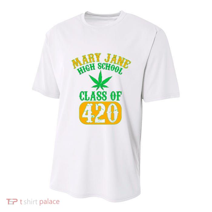 Class Of 420 Marijuana Cannabis Pothead Stoner Youth Performance Sprint T-Shirt