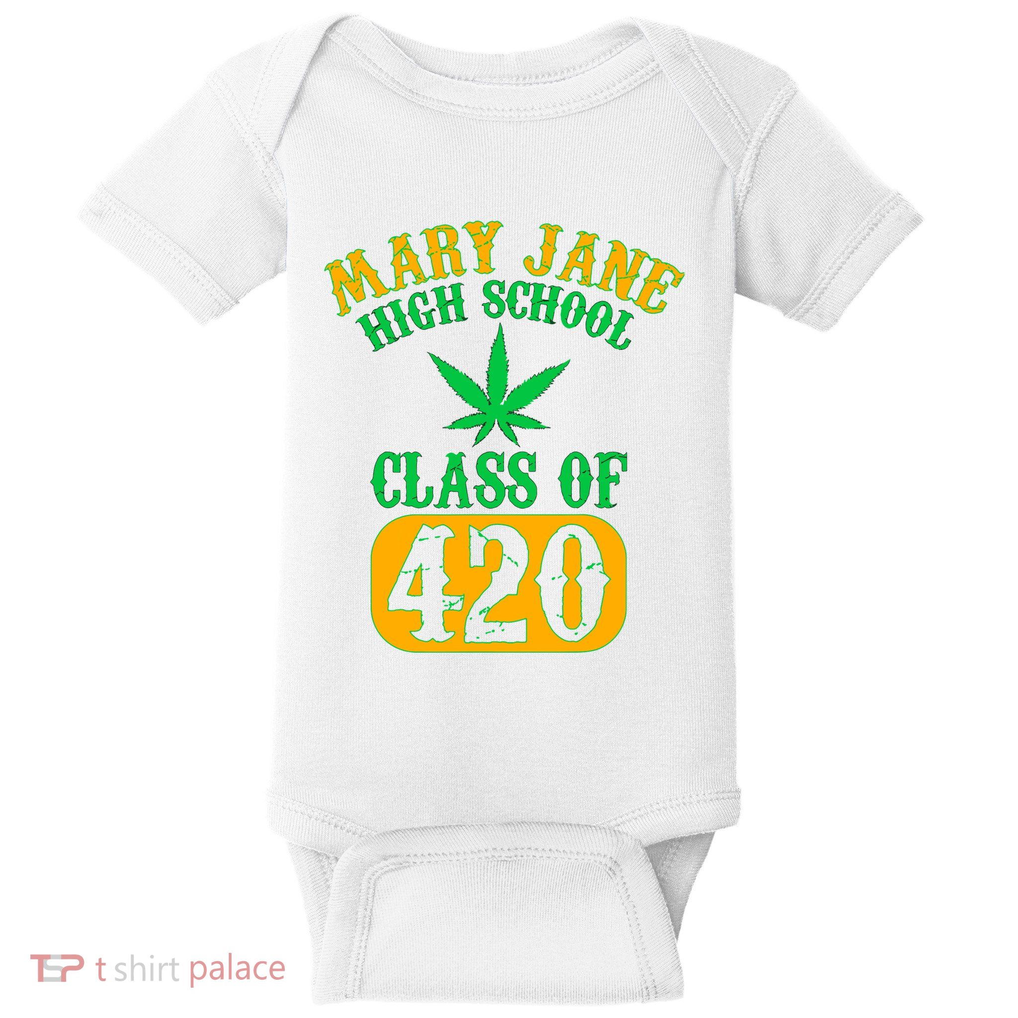 Class Of 420 Marijuana Cannabis Pothead Stoner Baby Bodysuit
