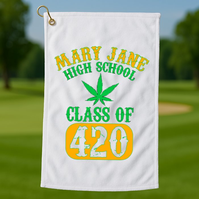 Class Of 420 Marijuana Cannabis Pothead Stoner Golf Towel