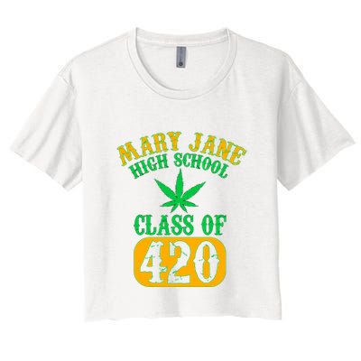 Class Of 420 Marijuana Cannabis Pothead Stoner Crop Top