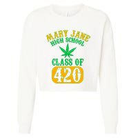 Class Of 420 Marijuana Cannabis Pothead Stoner Cropped Pullover Crew