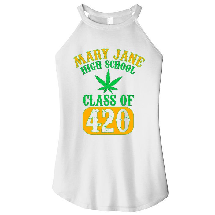 Class Of 420 Marijuana Cannabis Pothead Stoner Women's Perfect Tri Rocker Tank