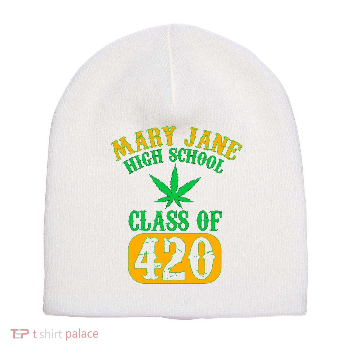 Class Of 420 Marijuana Cannabis Pothead Stoner Short Acrylic Beanie