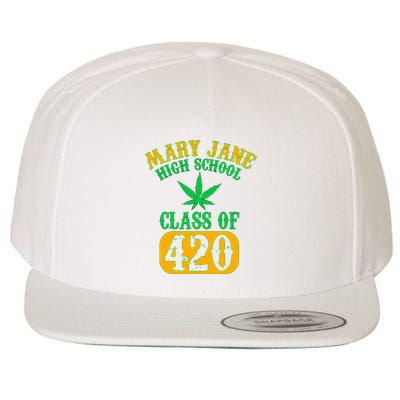 Class Of 420 Marijuana Cannabis Pothead Stoner Wool Snapback Cap