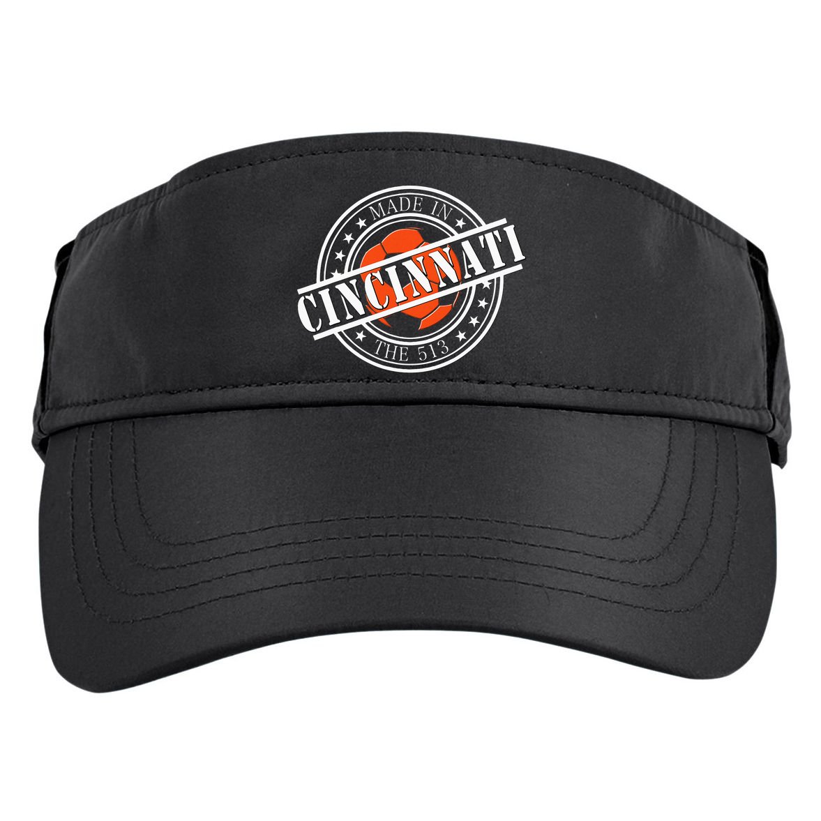 Cincinnati Ohio 513 Soccer Squad Adult Drive Performance Visor