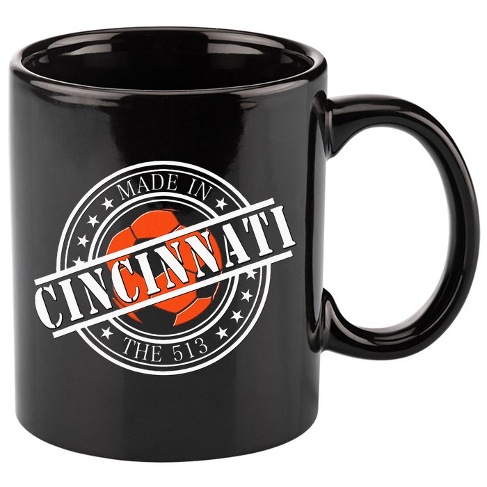 Cincinnati Ohio 513 Soccer Squad 11oz C Handle Ceramic Mug