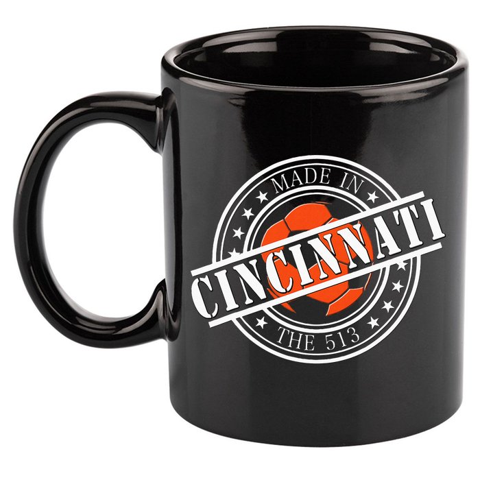Cincinnati Ohio 513 Soccer Squad 11oz C Handle Ceramic Mug