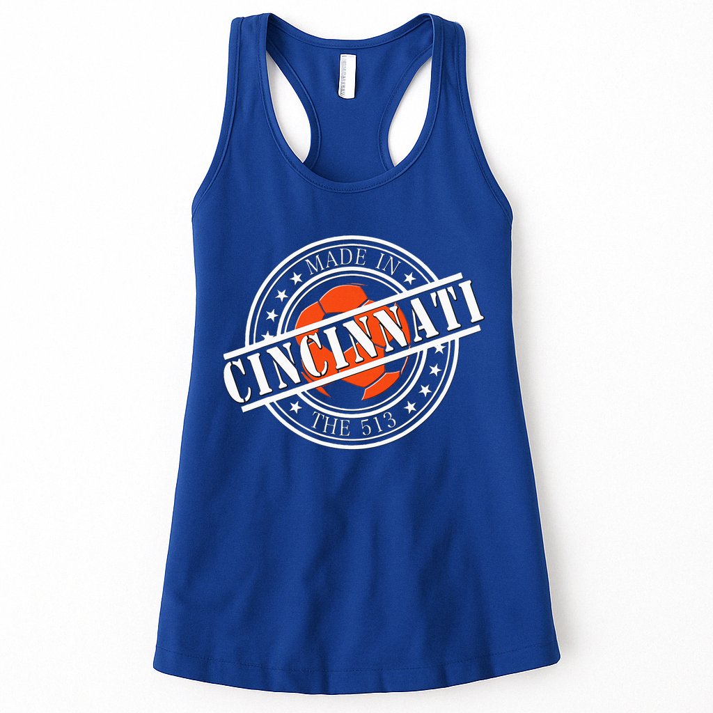 Cincinnati Ohio 513 Soccer Squad Womens Tank Top