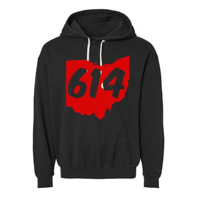 Columbus Ohio 614 Area Code 614 Garment-Dyed Fleece Hoodie
