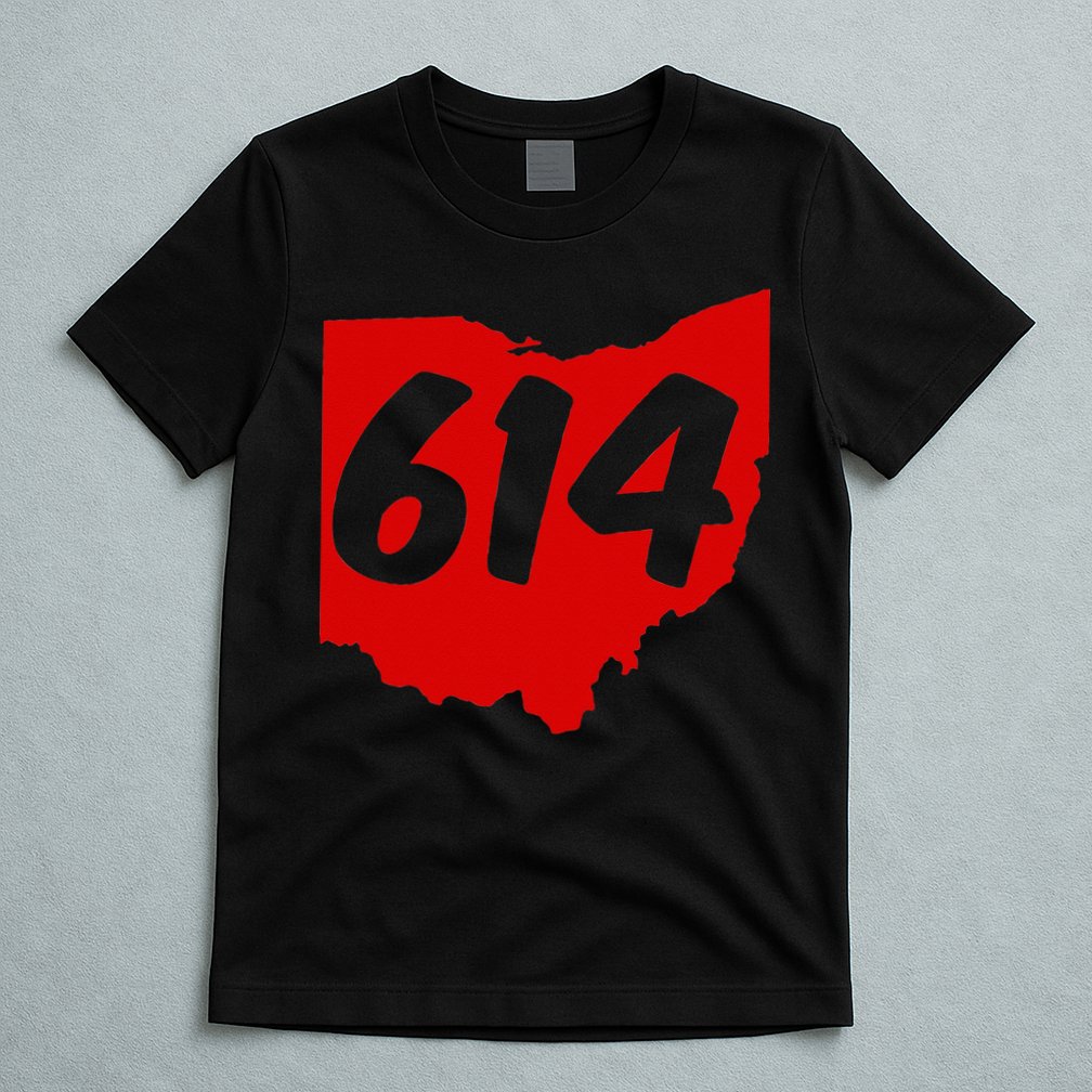 Columbus Ohio 614 Area Code 614 T-Shirt