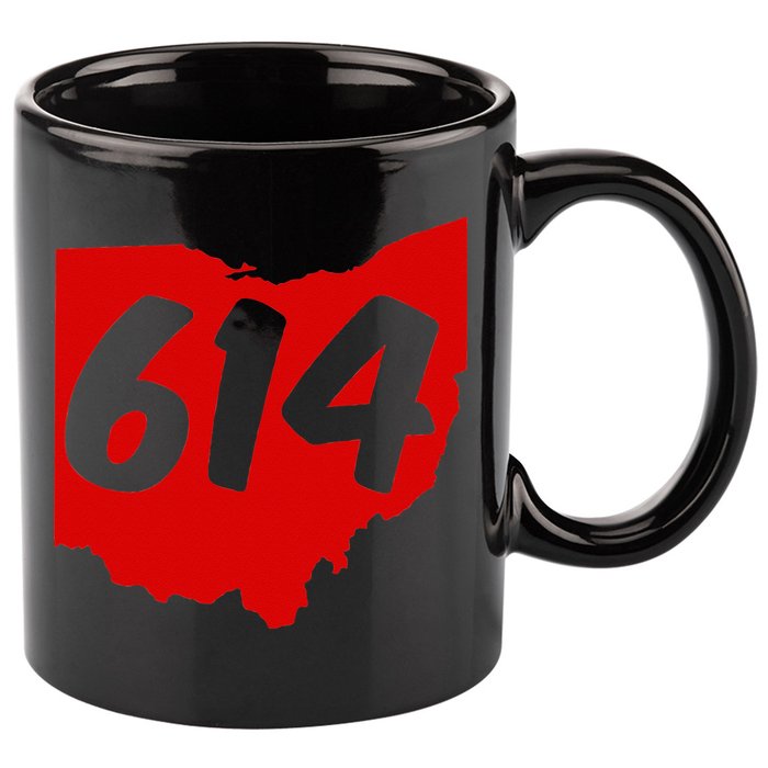 Columbus Ohio 614 Area Code 614 11oz C Handle Ceramic Mug