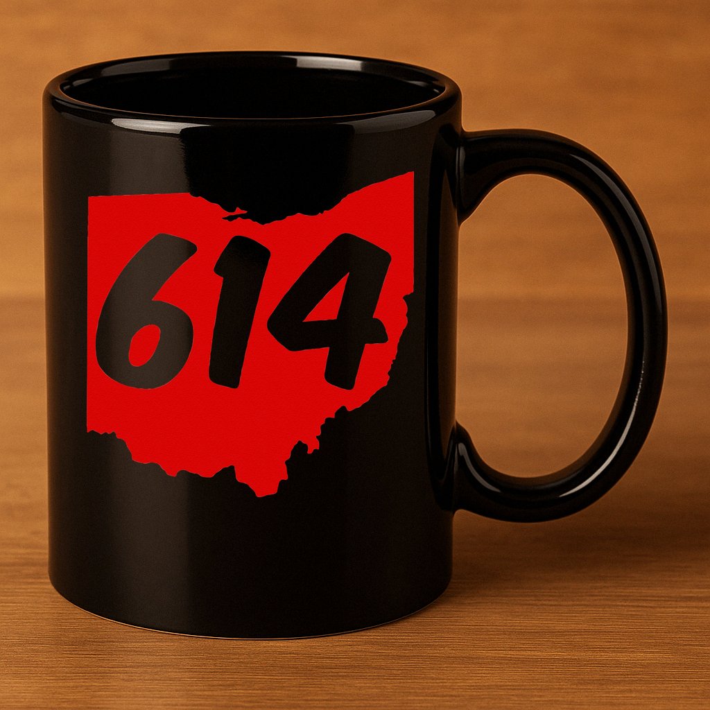 Columbus Ohio 614 Area Code 614 11oz C Handle Ceramic Mug