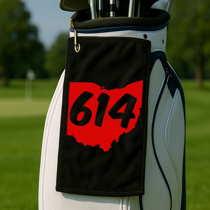 Columbus Ohio 614 Area Code 614 Golf Towel
