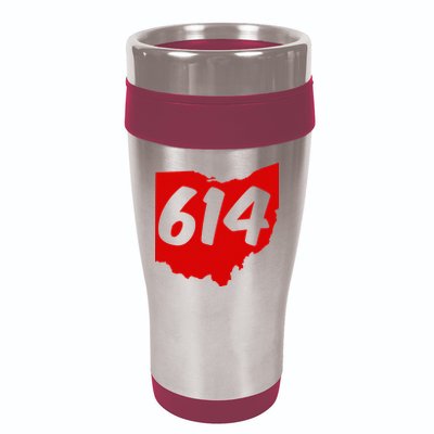 Columbus Ohio 614 Area Code 614 16oz Travel Tumbler