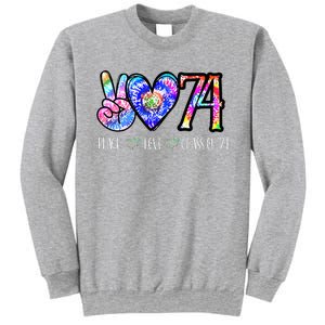 Class Of 74 1974 50th Class Reunion Tie Dye Graduation Items Sweatshirt