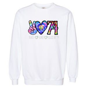 Class Of 74 1974 50th Class Reunion Tie Dye Graduation Items Garment-Dyed Sweatshirt