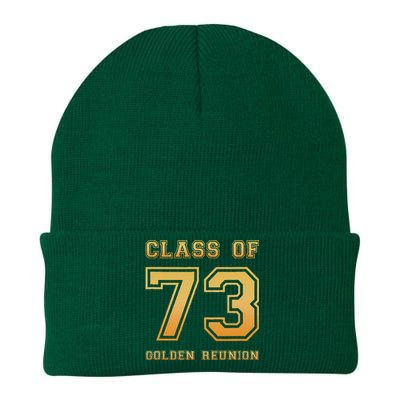 Class Of 73 1973 Class Reunion 50th Golden Reunion Slogan Knit Cap Winter Beanie