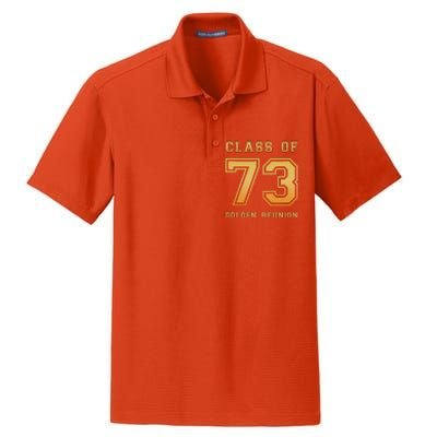 Class Of 73 1973 Class Reunion 50th Golden Reunion Slogan Dry Zone Grid Polo