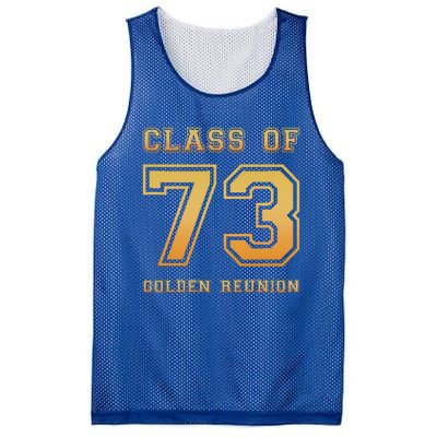 Class Of 73 1973 Class Reunion 50th Golden Reunion Slogan Mesh Reversible Basketball Jersey Tank