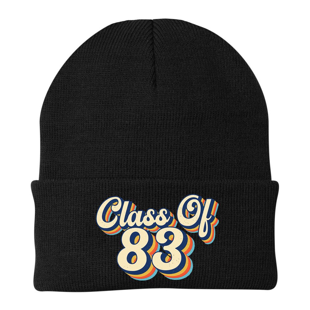 Class Of 83 1983 Graduation High School Reunion Vintage Beanie