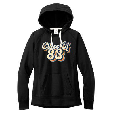 Class Of 83 1983 Graduation High School Reunion Vintage Women's Fleece Hoodie