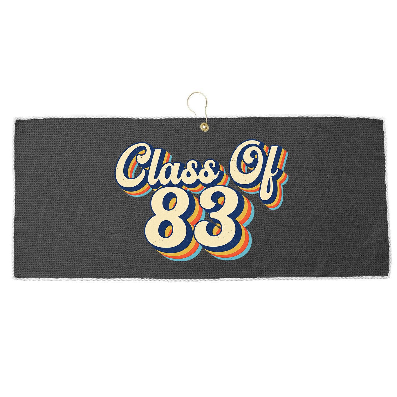 Class Of 83 1983 Graduation High School Reunion Vintage Large Microfiber Waffle Golf Towel