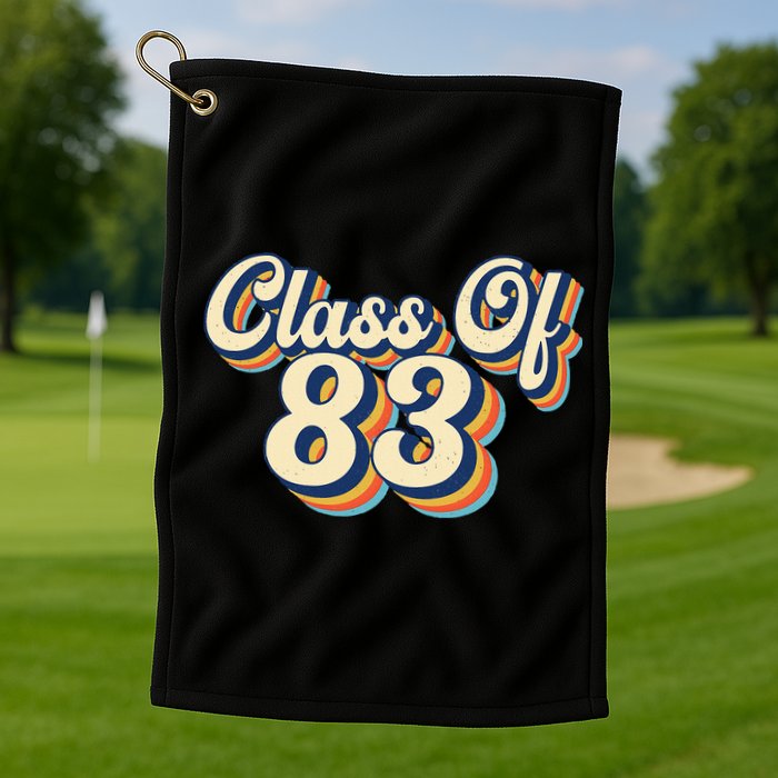 Class Of 83 1983 Graduation High School Reunion Vintage Golf Towel
