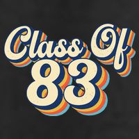 Class Of 83 1983 Graduation High School Reunion Vintage Golf Towel