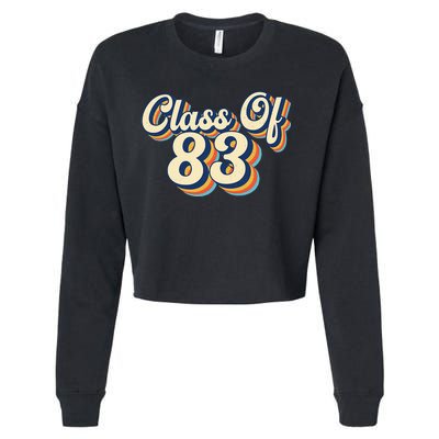 Class Of 83 1983 Graduation High School Reunion Vintage Cropped Pullover Crew