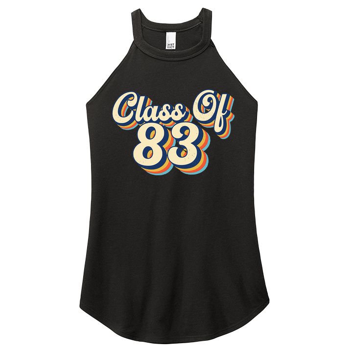 Class Of 83 1983 Graduation High School Reunion Vintage Women's Perfect Tri Rocker Tank