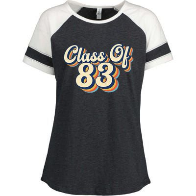 Class Of 83 1983 Graduation High School Reunion Vintage Enza Ladies Jersey Colorblock Tee