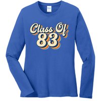 Class Of 83 1983 Graduation High School Reunion Vintage Ladies Long Sleeve Shirt