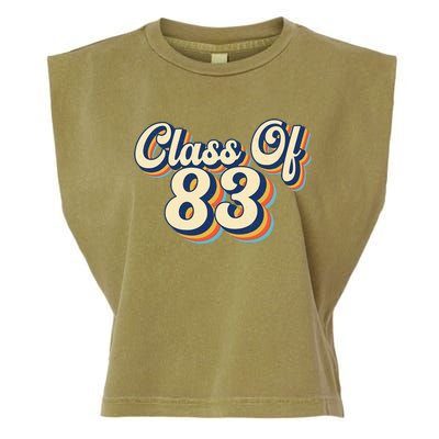 Class Of 83 1983 Graduation High School Reunion Vintage Garment-Dyed Women's Muscle Tee