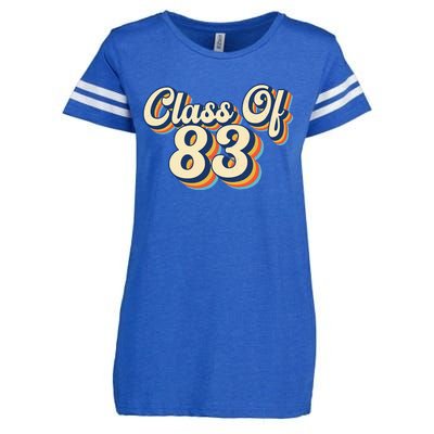 Class Of 83 1983 Graduation High School Reunion Vintage Enza Ladies Jersey Football T-Shirt