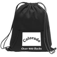 Colorado Over 900 Rocks Sweatshirt Cinch Pack Bag