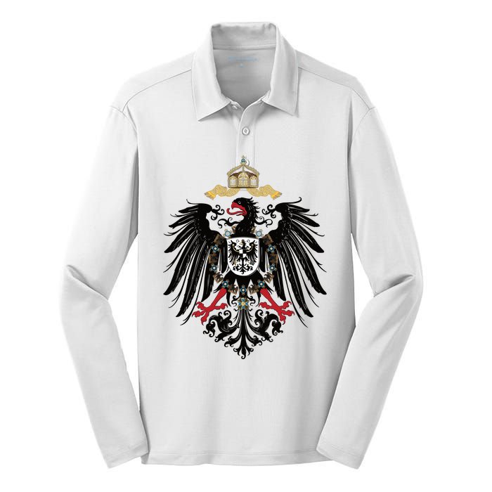 Coat Of Arms German Empire Imperial Eagle 1889 Silk Touch Performance Long Sleeve Polo