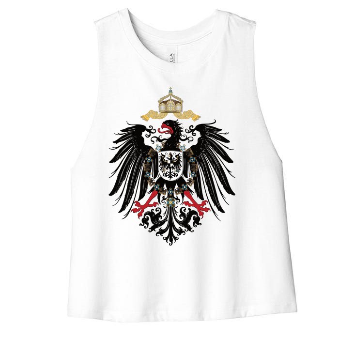 Coat Of Arms German Empire Imperial Eagle 1889 Women's Racerback Cropped Tank