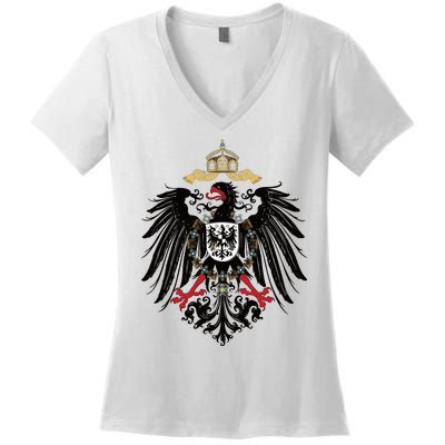 Coat Of Arms German Empire Imperial Eagle 1889 Women's V-Neck T-Shirt