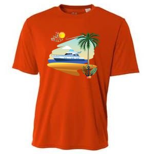 Cruising On A Yacht Funny Family Cruise Ship Cruising Lovers Gift Cooling Performance Crew T-Shirt