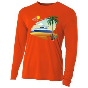 Cruising On A Yacht Funny Family Cruise Ship Cruising Lovers Gift Cooling Performance Long Sleeve Crew