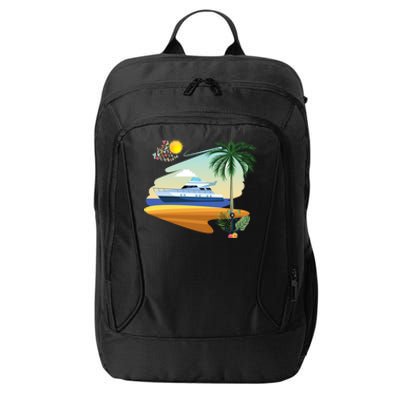 Cruising On A Yacht Funny Family Cruise Ship Cruising Lovers Gift City Backpack