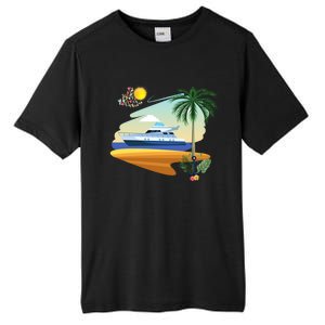 Cruising On A Yacht Funny Family Cruise Ship Cruising Lovers Gift Tall Fusion ChromaSoft Performance T-Shirt