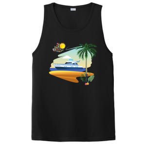 Cruising On A Yacht Funny Family Cruise Ship Cruising Lovers Gift PosiCharge Competitor Tank