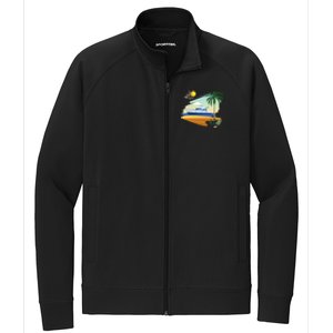 Cruising On A Yacht Funny Family Cruise Ship Cruising Lovers Gift Stretch Full-Zip Cadet Jacket