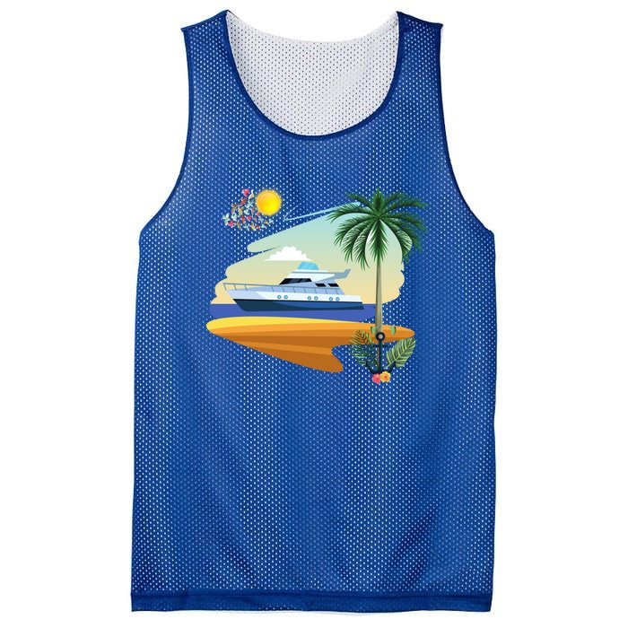 Cruising On A Yacht Funny Family Cruise Ship Cruising Lovers Gift Mesh Reversible Basketball Jersey Tank