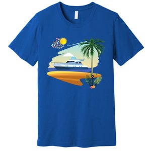 Cruising On A Yacht Funny Family Cruise Ship Cruising Lovers Gift Premium T-Shirt