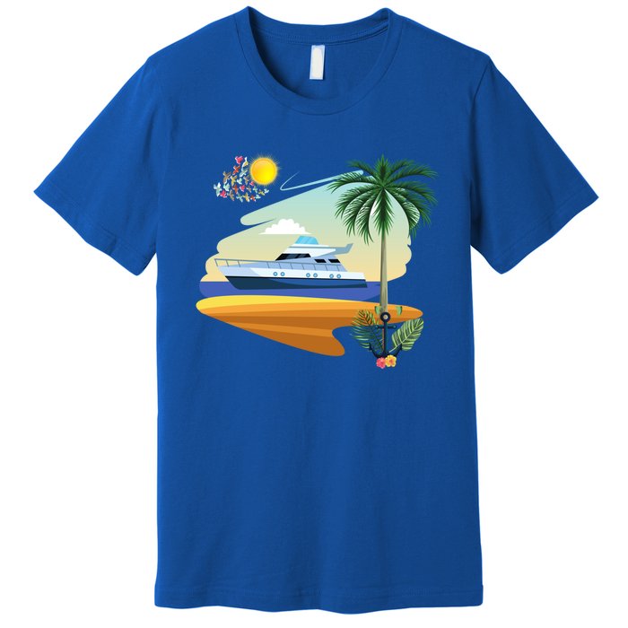 Cruising On A Yacht Funny Family Cruise Ship Cruising Lovers Gift Premium T-Shirt