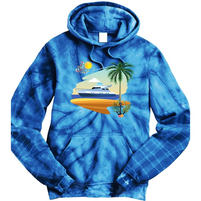 Cruising On A Yacht Funny Family Cruise Ship Cruising Lovers Gift Tie Dye Hoodie