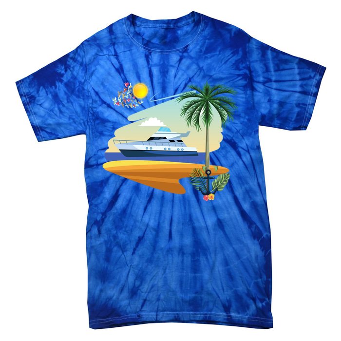 Cruising On A Yacht Funny Family Cruise Ship Cruising Lovers Gift Tie-Dye T-Shirt