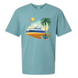 Cruising On A Yacht Funny Family Cruise Ship Cruising Lovers Gift Sueded Cloud Jersey T-Shirt